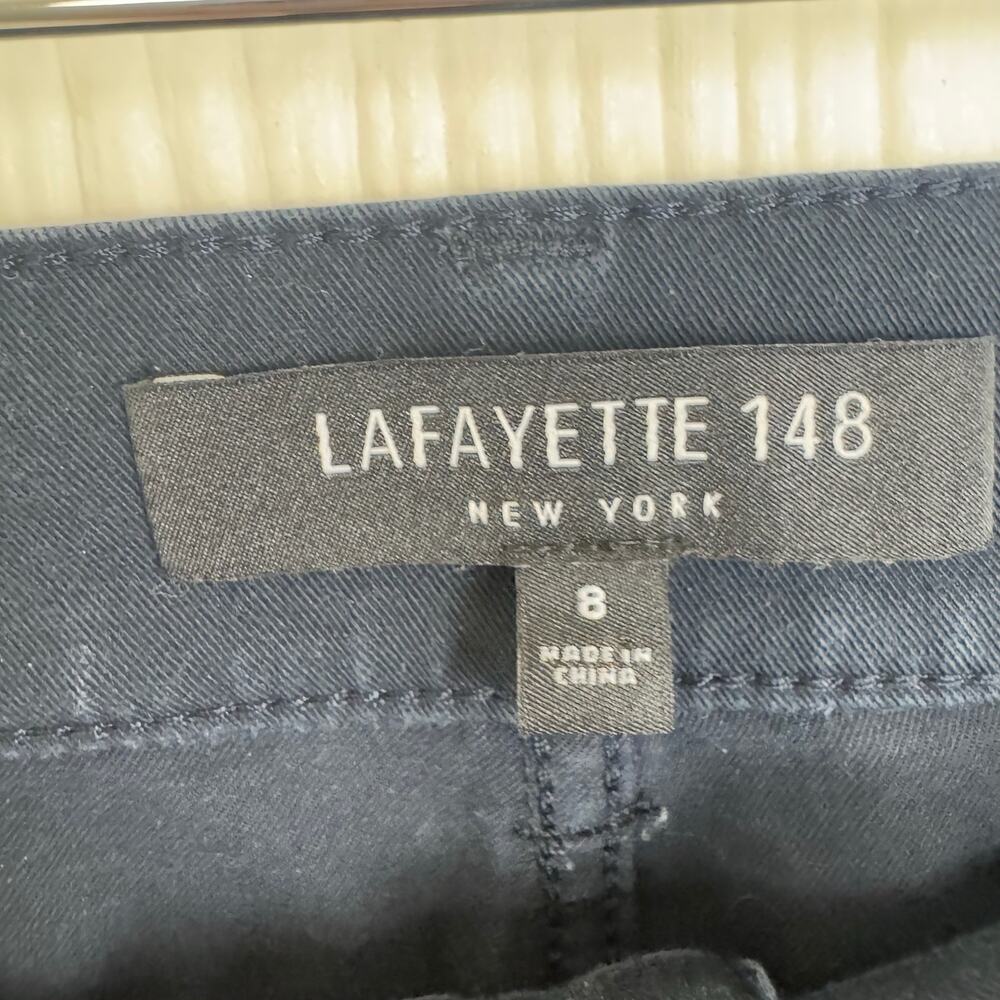Lafayette 148 New York Women's Blue Pants Size 8 Cotton Blend Casual Career - Picture 6 of 8